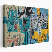 Harita Sepeti Jean Michel Basquiat Mavi Kuş Kanvas Tablo-5060-50x70