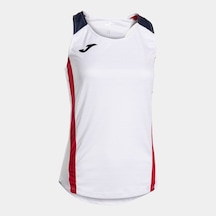 Joma 902521.206 Montreal Kadın Kolsuz Beyaz Kırmızı Spor Tişört Beyaz