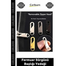 Carlburn Fermuar Paslanmaz Yüksek Kalite Metal Onarım Seti Dayanıklı Çinko Alaşım Hızlı Pratik Fermuar Çok Renkli