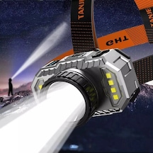 Ps-010 800 Lümen Şarj Göstergeli Cob Led Usb'li Şarjlı Kafa Tdrtr Çok Renkli