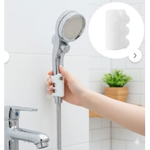 Güçlü Yapışkanlı Silikon Duş Başlığı Tutucu Delmeden Takılan Pratik Banyo Askı Aparatı Beyaz Silik Diğer