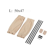 Xuweiwei 2 Adet Evrensel Araç Yan Cam Perdesi Güneşlik Seti Beige 19.69x18.5inch