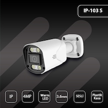 Hs Ip-103s 4mp Ip 3.6mm Warm Led Plastık Bullet Seslı Güvenlik Ka