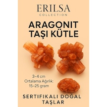 Sertifikalı Ham İşlenmemiş Aragonit Taşı Kütle - El Taşı - Topraklanma, Sabır Duygusal Denge Taşı