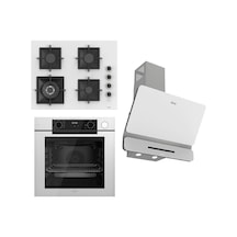 Ferre QEP64CB - SC406-WFA - 081-SA Steamart Fryart Silentart Beyaz Ankastre Set