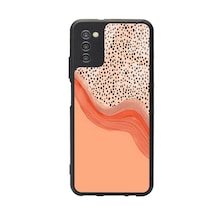 Samsung Uyumlu A-03s Nude Benekli Tasarımlı Glossy Telefon Kılıfı Çok Renkli