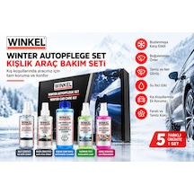 Winkel Kışlık Araç Bakım Seti 5 Parça Buz Çözücü, Buğu Önleyici, -35 C Cam Suyu, Yağmur Kaydırıcı Ve Araç Kokusu