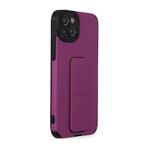 Apple iPhone Uyumlu - 14 Plus Kılıf Mega Standlı Silikon - Mor