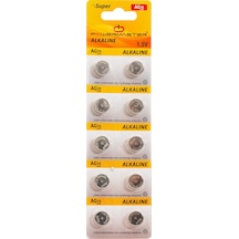 Powermaster AG13 LR44 Kartela Alkaline Düğme Pil 10'lu