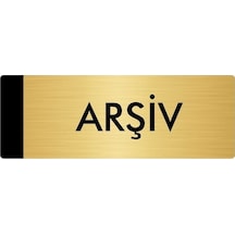 Metal Yönlendirme Levhası, Departman Kapı Isimliği Arşiv 7x20 Cm Altın Renk