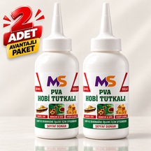 2 Adet Pva Hobi Tutkalı 150 Gram Şeffaf Hazır Ahşap Karton Kumaş Kağıt Uygulama Maket Yapıştırıcısı