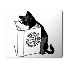 Kitap Okuyan Kedi World Domination Mouse Pad Mousepad