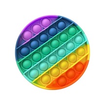 Pop It Push Bubble Fidget Özel Pop Duyusal Oyuncak Zihinsel Stres Gökkuşağı / Rainbow