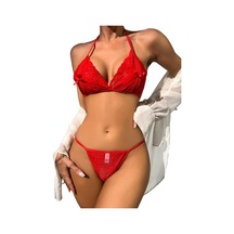 Liona Kırmızı Fantezi Sütyen Külot Bralet İç Çamaşırı Takımı 001