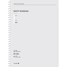Morning Glory 3000 Theme Çizgili Defter 25,8x19 Cm Gri 11210-87576