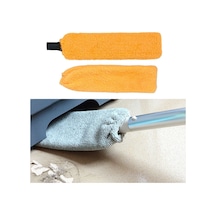 Saplı Mikrofiber Başlıklı Girintili Yüzey Temizleme Mopu Toz Alma Fırçası Renkli
