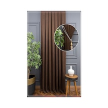 Ev Depo Home Taç Sütlü Kahve Düz Renk Fon Perde Pilesiz Düz Dikim Ekstrafor Büzgü Tek Kanat Tyc7u4uttn169297145837014, Sütlü Kahve, 80 X 260