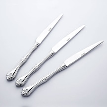 Nehir Lalezar Sade 12 Adet Yemek Bıçağı Gri