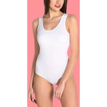 Tutku Kadın Siyah 6'lı Paket Likralı Geniş Askılı Çıtçıtlı Body 001