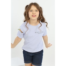 Toontoy Kids Toontoy Kız Çocuk Matısse Baskılı Tişört Mavi