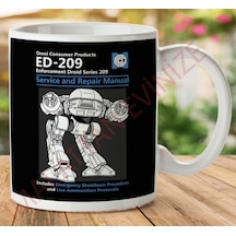 1-676 Robocop Ed209 Servis Ve Onarım Kılavuzu İki Tarafı Baskılı Kupa Bardak.jpg