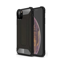Kilifone - Apple Uyumlu iPhone 11 Pro Max - Kılıf Çift Katman Zırh Tank Crash Military Kapak - Siyah