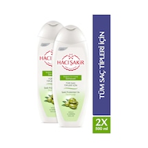 Hacı Şakir Tüm Saç Tipleri İçin Zeytinyağlı Besleyici 2'si 1 Arada Şampuan 2 x 500 ML
