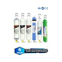 Sumarkt Yeni Seri İnline Kapalı Kasa Su Arıtma Cihazı Uyumlu 6 Aşama 80 Gpd Süper Membranlı Alkalinli Set