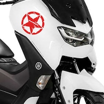 Deeb Army N-Max Yıldız Sticker Etiket Mat Kırmızı 2 Adet