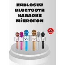 Kablosuz Bluetooth Karaoke Mikrofon Yankı Efektli