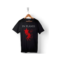 In Flames Jesterhead Devil Logo Baskılı Tişört Unisex T-shirt 001