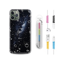 Apple Uyumlu iPhone 11 Pro Max Kılıf Kablo Koruyuculu Galaxys 1898