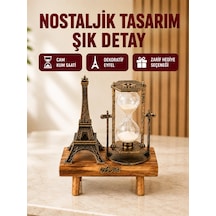 Klasik Tasarımlı Ahşap Kum Saati Ev Ve Ofis İçin Masaüstü Aksesuarı 01 05405470