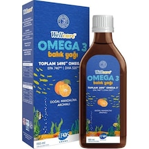 Wellcare Omega 3 Fish Oil Doğal Mandalina Aromalı Balık Yağı 150 ML