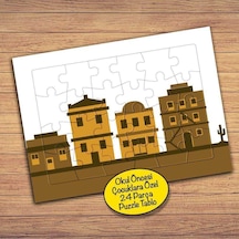 Sıra Taş Binalar Mimari Çocuklara Özel Puzzle Yapboz Tablo-250pz
