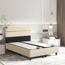 Çift Kişilik Stil Krem Baza Başlık Seti 2'si Bir Arada Konuma Özel Teslimat 140 x 190 CM