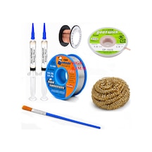 Lehim Seti 0,8 Mm 40 Gr Lehim Teli Flux Cp-1515 Lehim Emme Ve Yol Çekme Teli Temizleme Set St463