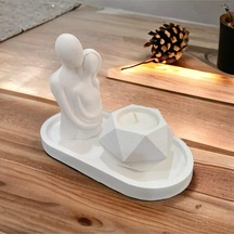 Bernami Mumluk Şamdanpinterest Dekoratif Sarılan Çift, Geometrik Mumluk Ve Yatay Stand Diğer