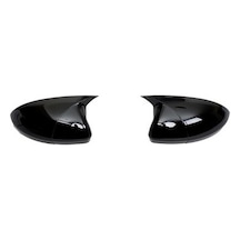 Volkswagen Passat B7 2011 - 2014 İle Uyumlu Araca Özel Yarasa Batman Piano Black Ayna Kapağı Takımı