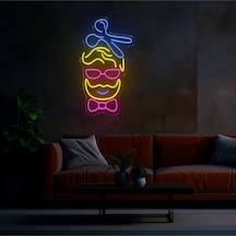 Berberlere Özel Neon Tabela Çok Renkli