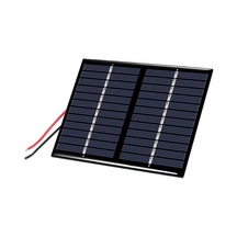 Tongxida 12v 1.5w Polikristal Güneş Paneli, Taşınabilir Şarj Cihazı, 9-12v Pil Şarjı İçin Siyah Damla Kaplama + Kırmızı-siyah