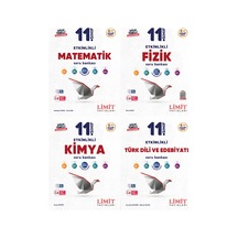 Limit 2027 11. Sınıf Matematik + Fizik + Kimya + Türk Dili Ve Edebiyatı Soru Bankası Seti 4 Kitap Maarif Model