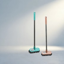 Orta Sert Kıllı Mini Temizlik Fırçası Metal Saplı 40 Cm Uzunluk