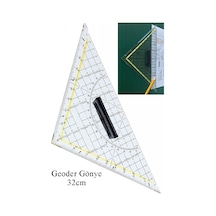 Geoder Üçgen Cetvel 32 Cm 1 Adet Geoderik Modelist Gemici Gönyesi Geometrik Açılı Gönye Yıldızlar No:3 Çok Renkli