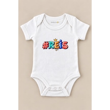 Babylimon Reis Beyaz Kısa Kollu Çıtçıtlı Bebek Zıbını Beyaz - 930083944 Beyaz