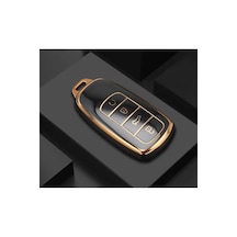 Chery Tiggo Uyumlu 8 Pro Omoda 5 Tiggo 7 Avantgarde Anahtar Kılıfı Siyah/gold Lüx