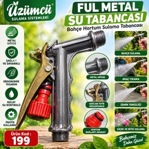 Üzümcü Ful Metal Sulama Tabancası Araba Bahçe Hortum Yıkama Tabanca Kod :199