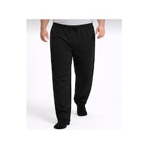 Genel Markalar Erkek Büyük Beden Siyah İki İplik Kompak Penye Cep Fermuarlı Eşofman Altı 3xl-4xl-5xl-6xl-7xl-8xl Siyah