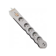 Tuncmatik Power 5li+usb Enerji Kor.prizi-beyaz 1.5
