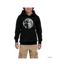 Zepplin Giyim Dragon Ball Z Goku Over 9000 Siyah Çocuk Kapşonlu Sweatshirt